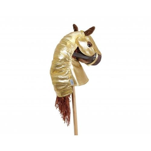 By Astrup kæphest / hobbyhest rustning, Guld