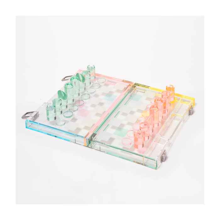 Sunnylife Skakspil i akryl, Aurora Pastel mini