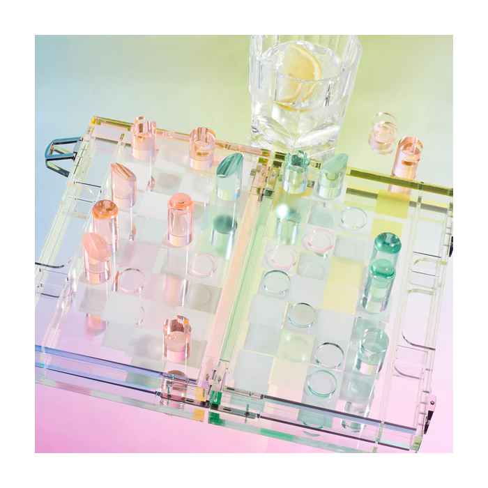 Sunnylife Skakspil i akryl, Aurora Pastel mini