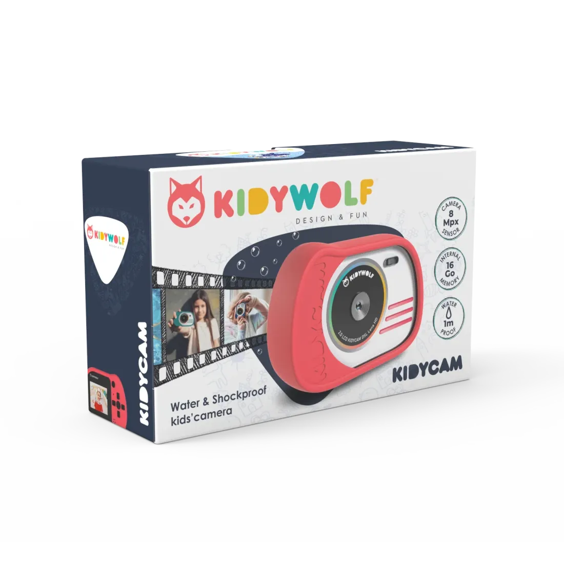 Kidywolf Børnekamera vandtæt, Pink