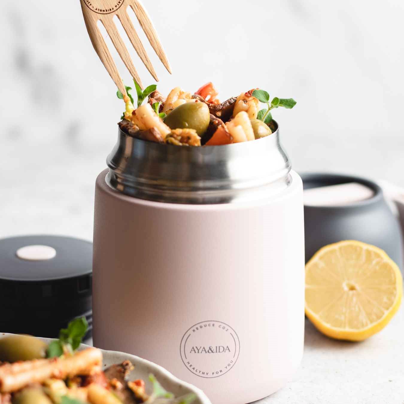 Aya & Ida Food'ie Lunch Box 500 ml, Soft Rose