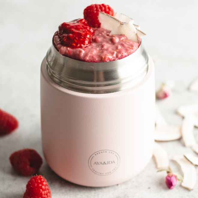 Aya & Ida Food'ie Lunch Box 500 ml, Soft Rose