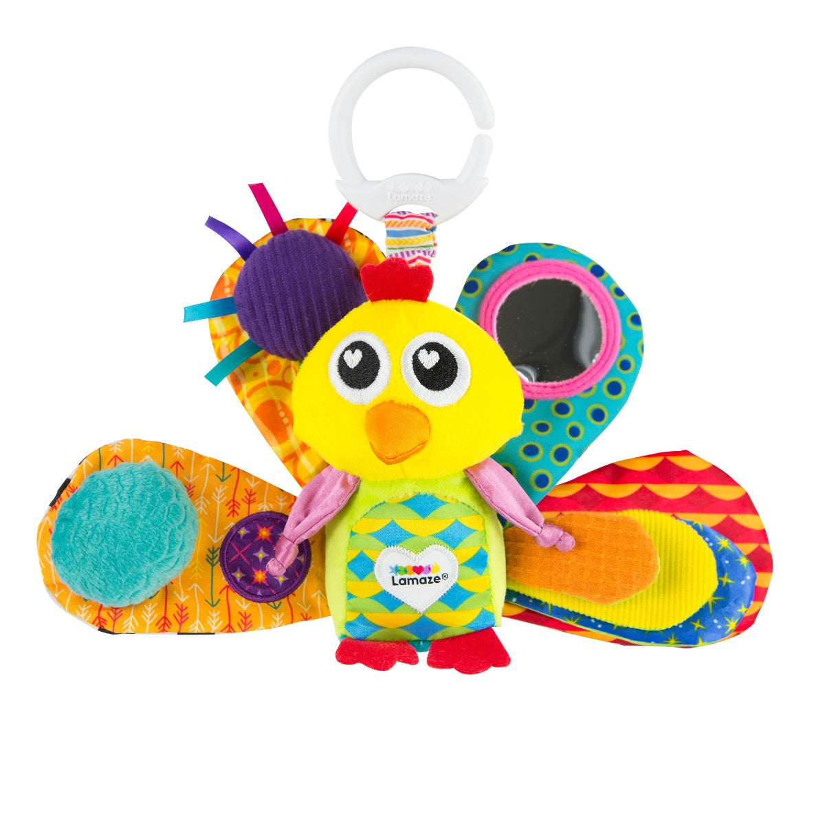 Lamaze Clip & Go rangle, Påfuglen Jacque
