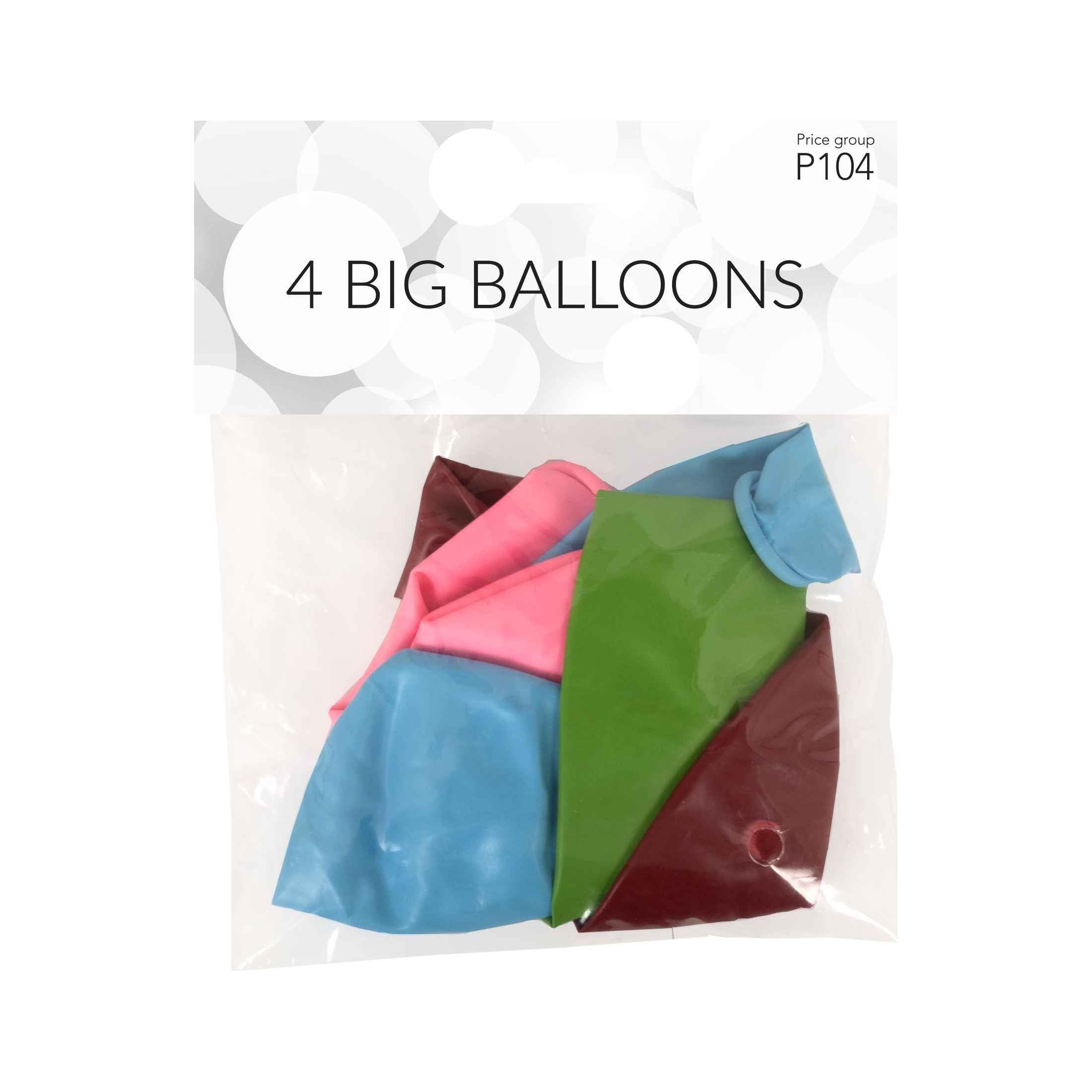 Big balloner 4 stk.