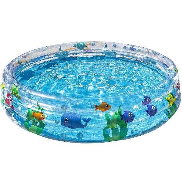 Bestway Deep Dive Pool, 3-rings-badebassin med havdyr 282 liter