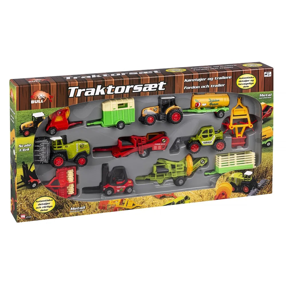 Bull Traktor gavesæt 12 dele
