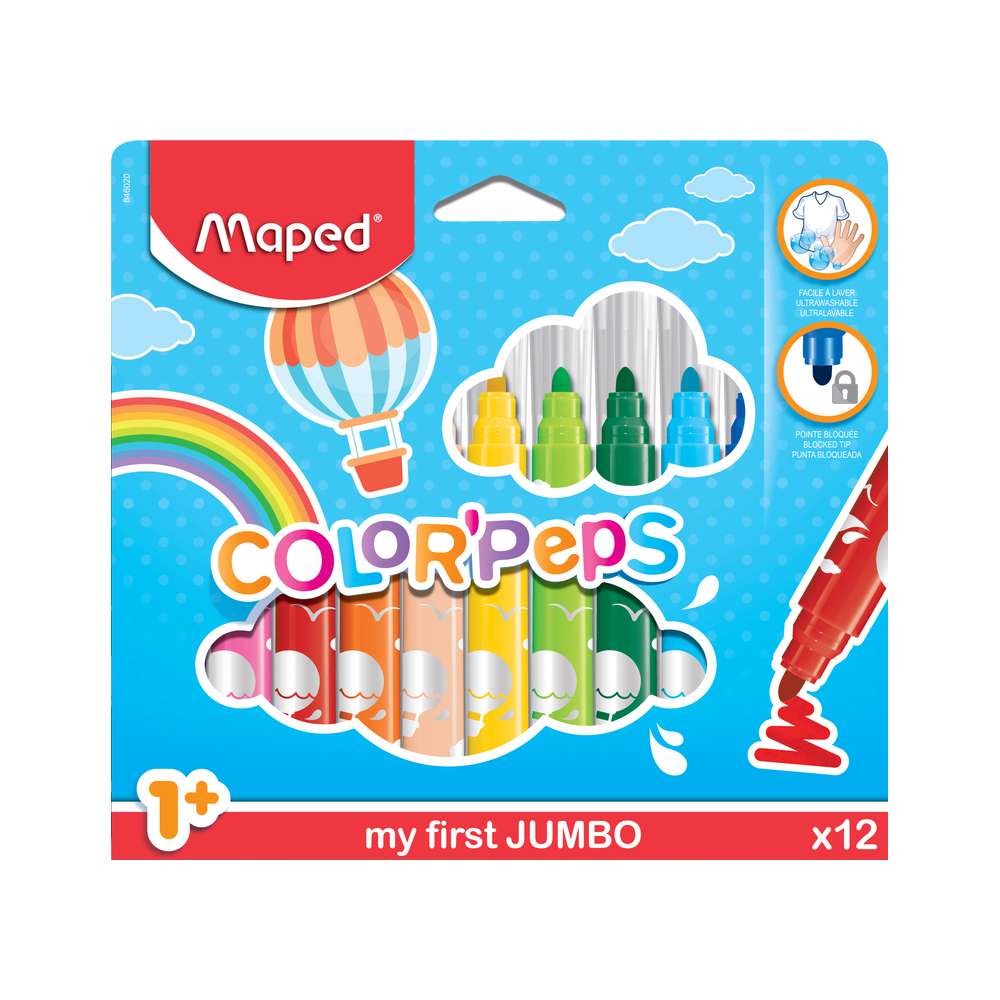 Maped Color'Peps My First vaskbare jumbo tusser, 12 stk.