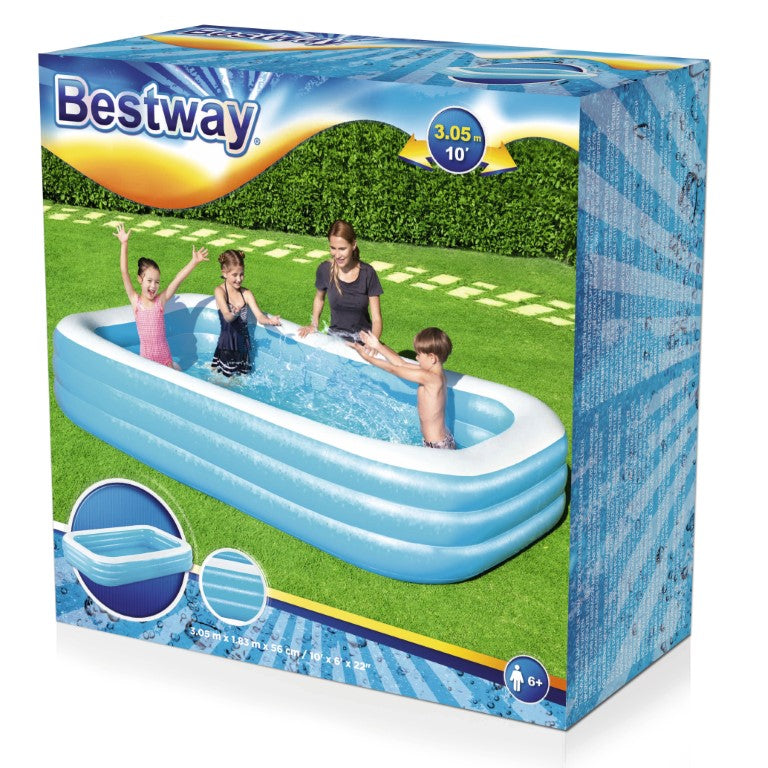 Bestway Pool, badebassin i blå/hvid 1161 liter