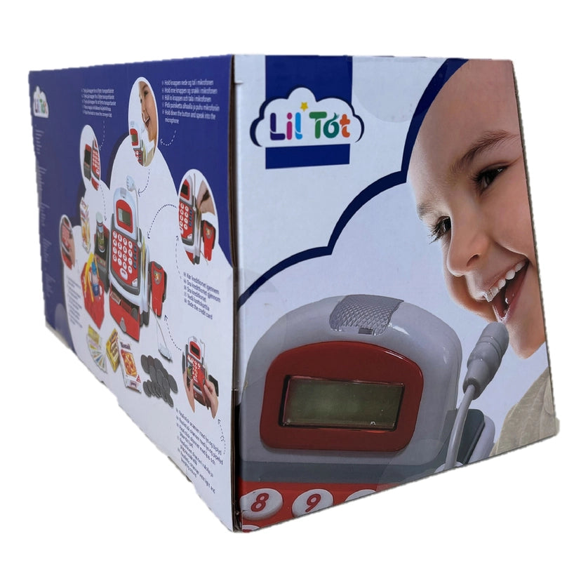 Elektronisk kasseapparat med tilbehør, lys og lyd