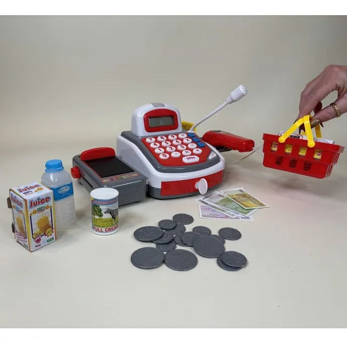 Elektronisk kasseapparat med tilbehør, lys og lyd