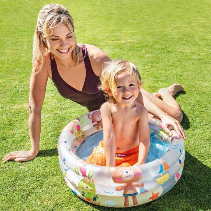 Intex Babypool, 3-rings-badebassin 28 liter