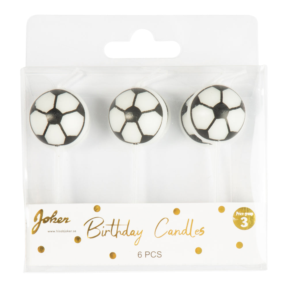Kagelys 6 stk. Fodbold