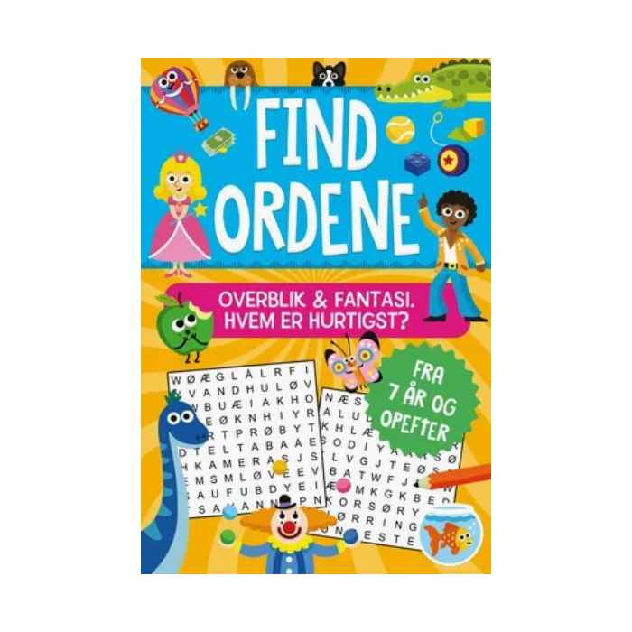 Opgavebog Find ordene, Fra 7 år