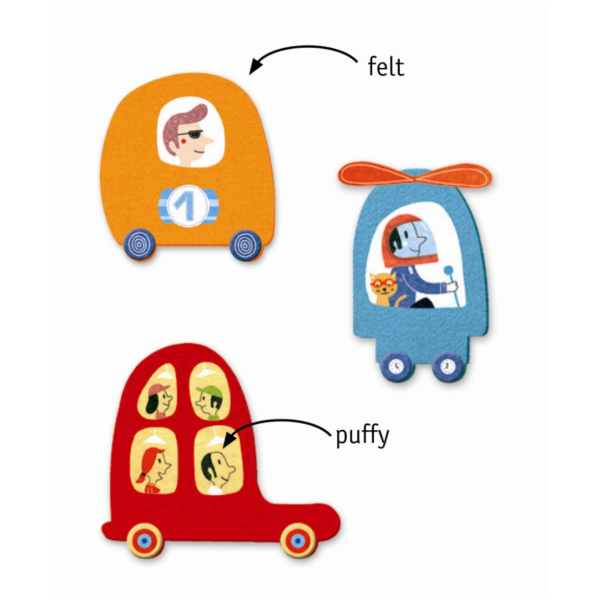 Djeco Kreativt sæt stickers, Jeg elsker biler