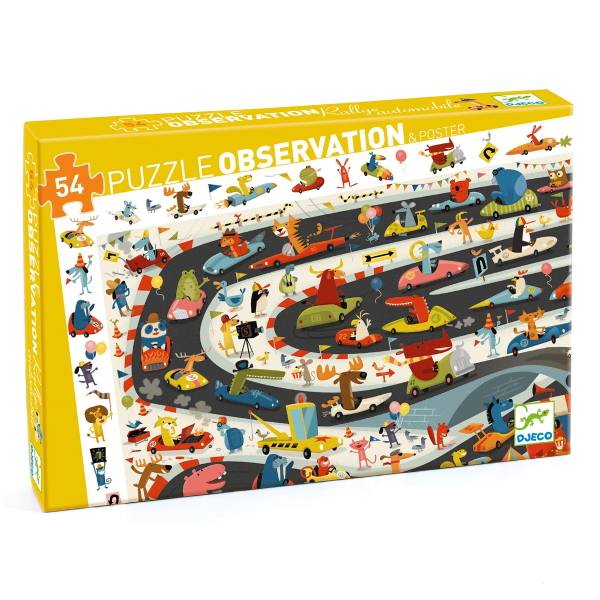 Djeco Observationspuslespil 54 brikker, Racerløb