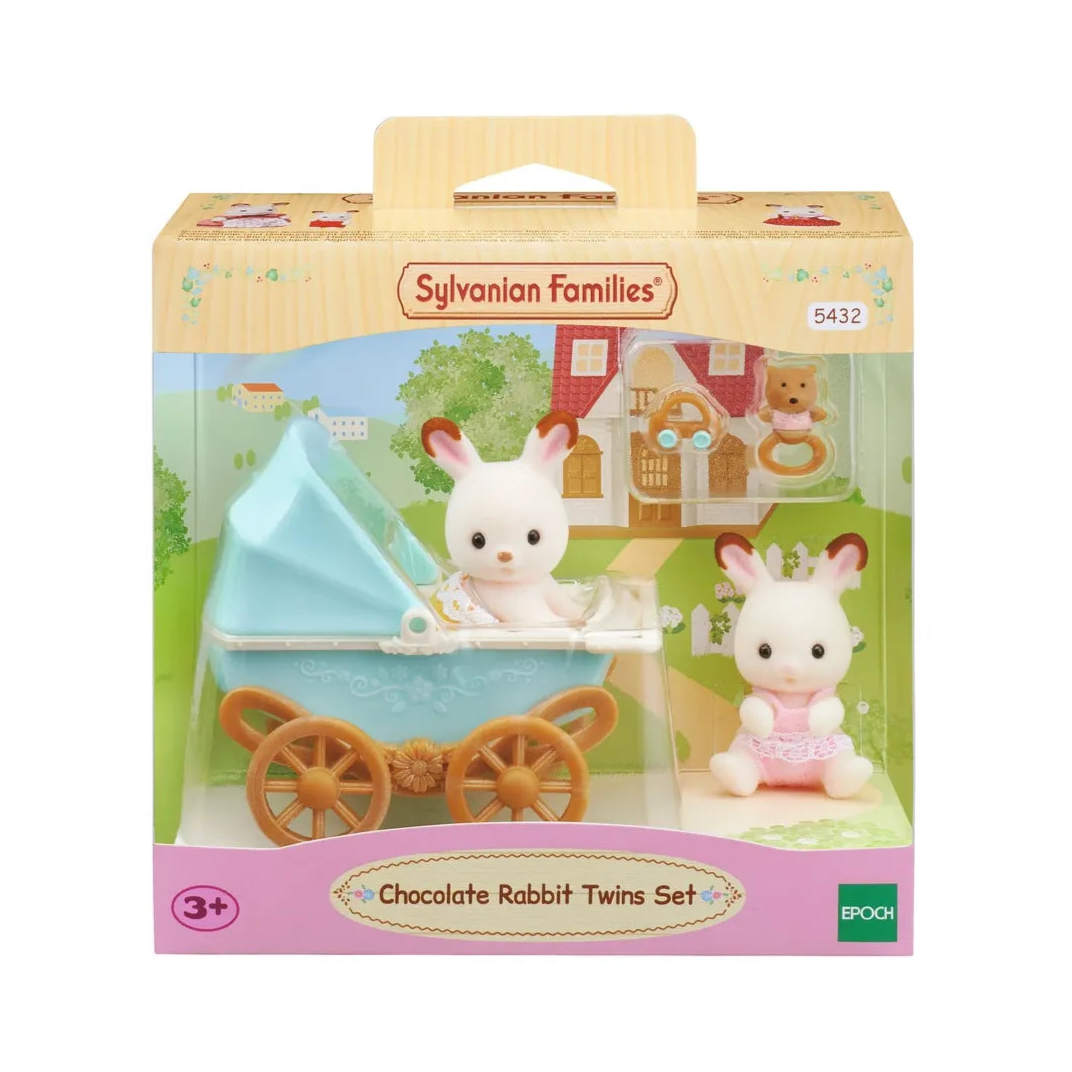 Sylvanian Families Barnevogn med chokoladekanin tvillinger 5432