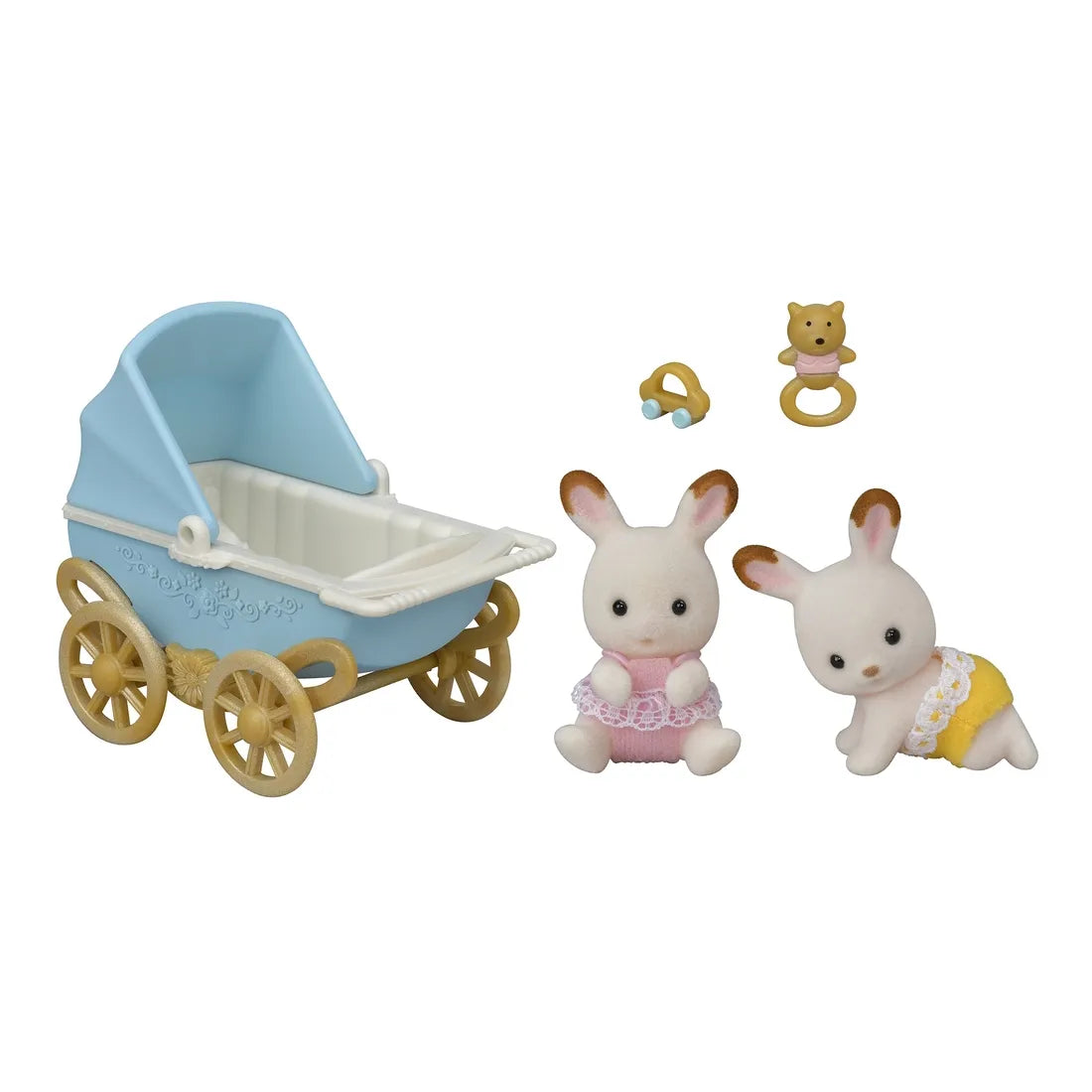 Sylvanian Families Barnevogn med chokoladekanin tvillinger 5432