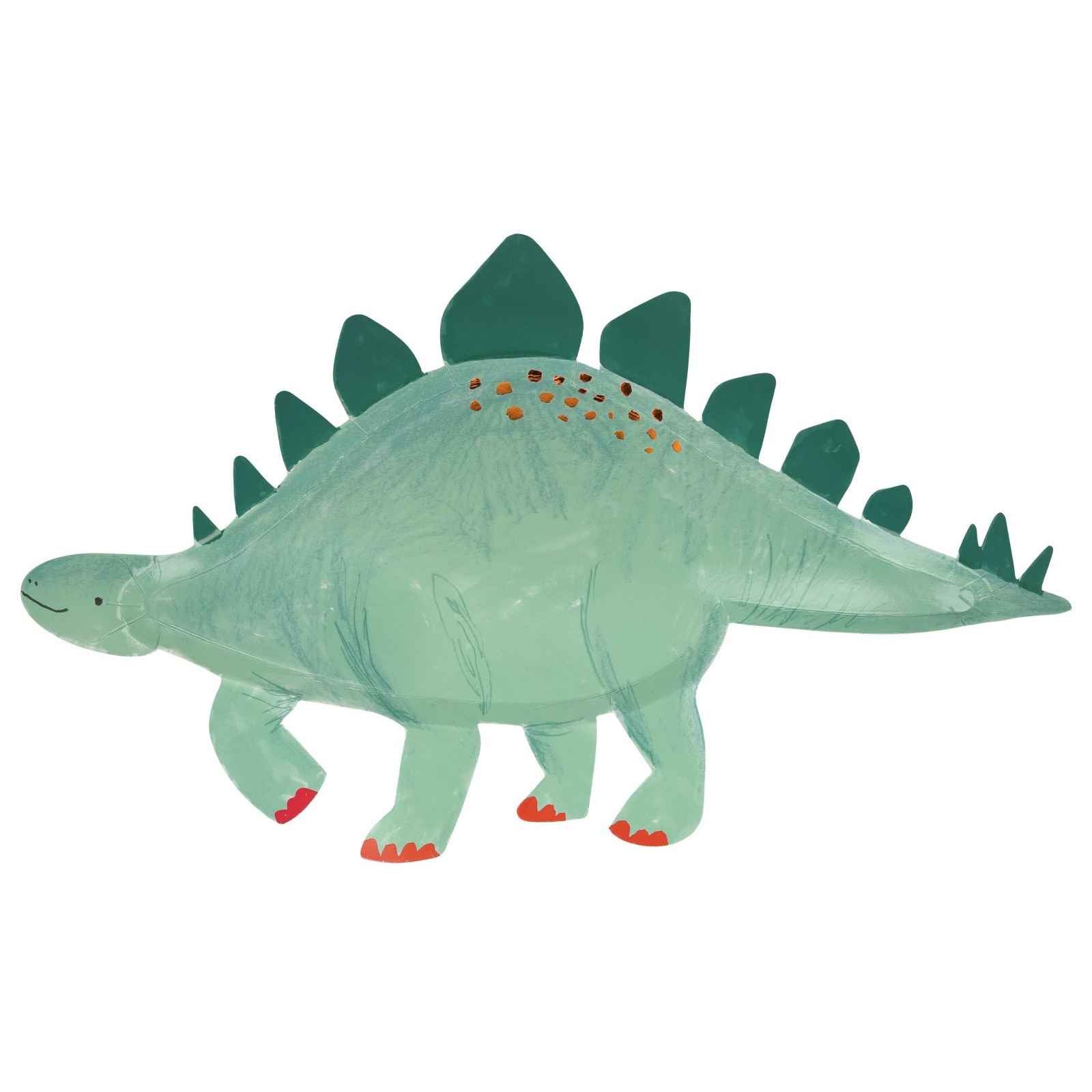 Meri Meri Paptallerkner silhuet, Dinosaur Stegosaurus