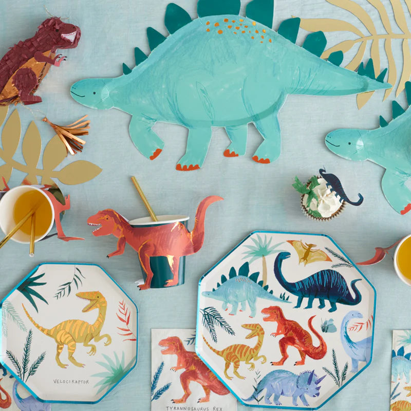 Meri Meri Paptallerkner silhuet, Dinosaur Stegosaurus