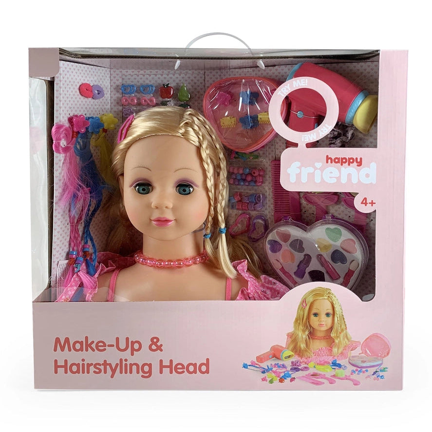 Sminkehoved med blond hår