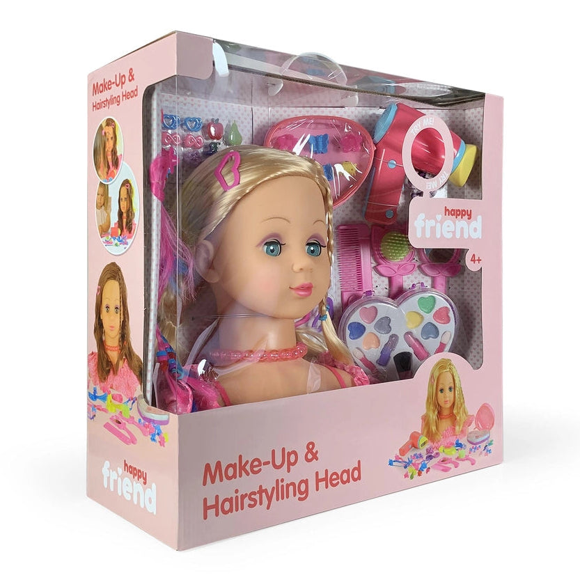 Sminkehoved med blond hår