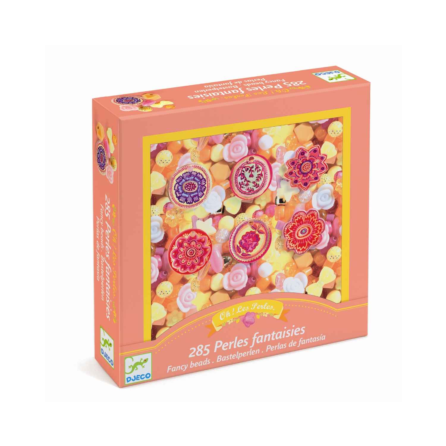 Djeco Kreativ æske med plastperler, Blomster