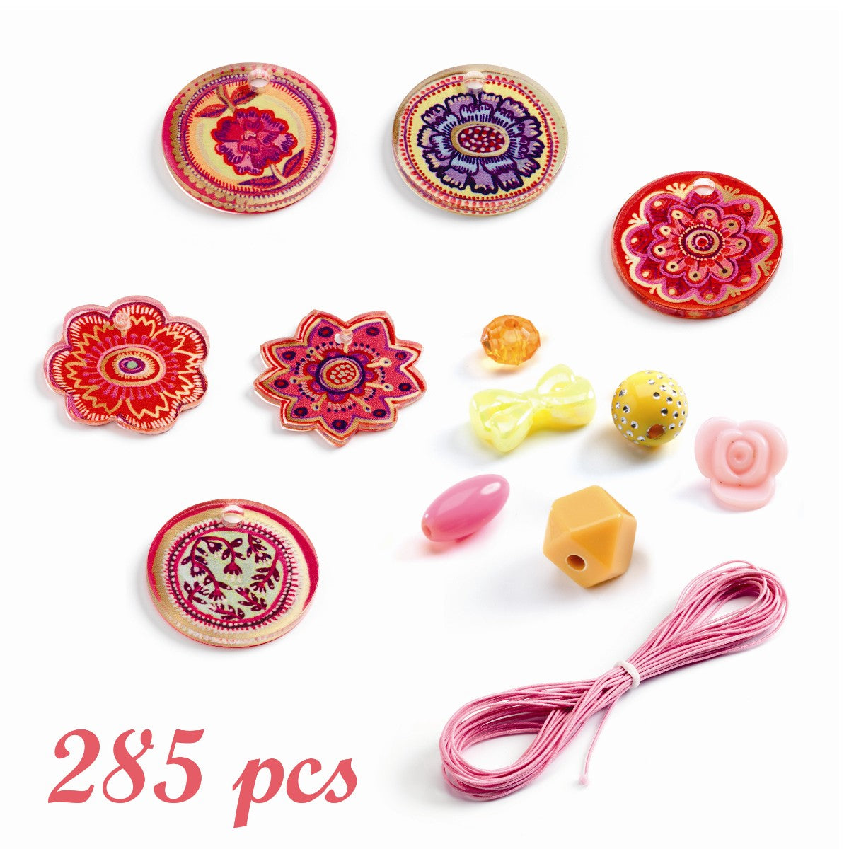 Djeco Kreativ æske med plastperler, Blomster
