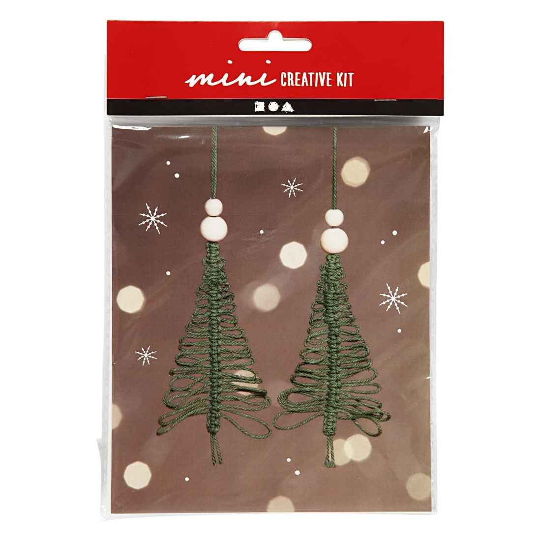 Creativ Company Mini DIY Kit, Macramé juletræ