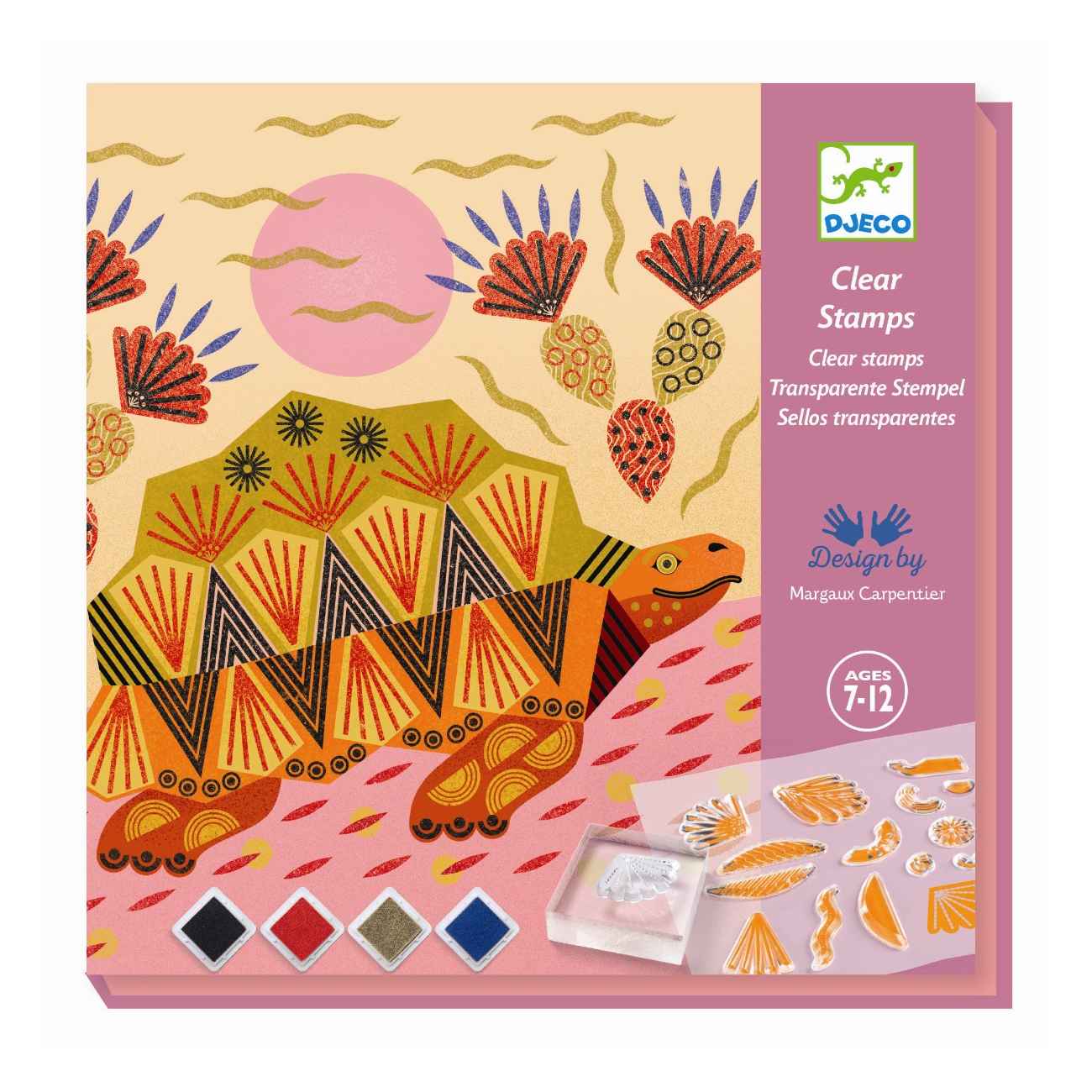 Djeco Kreativ æske med stempler, Dyremønstre