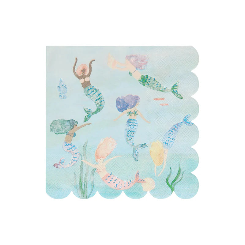 Meri Meri Servietter str. L, Mermaid Swimming