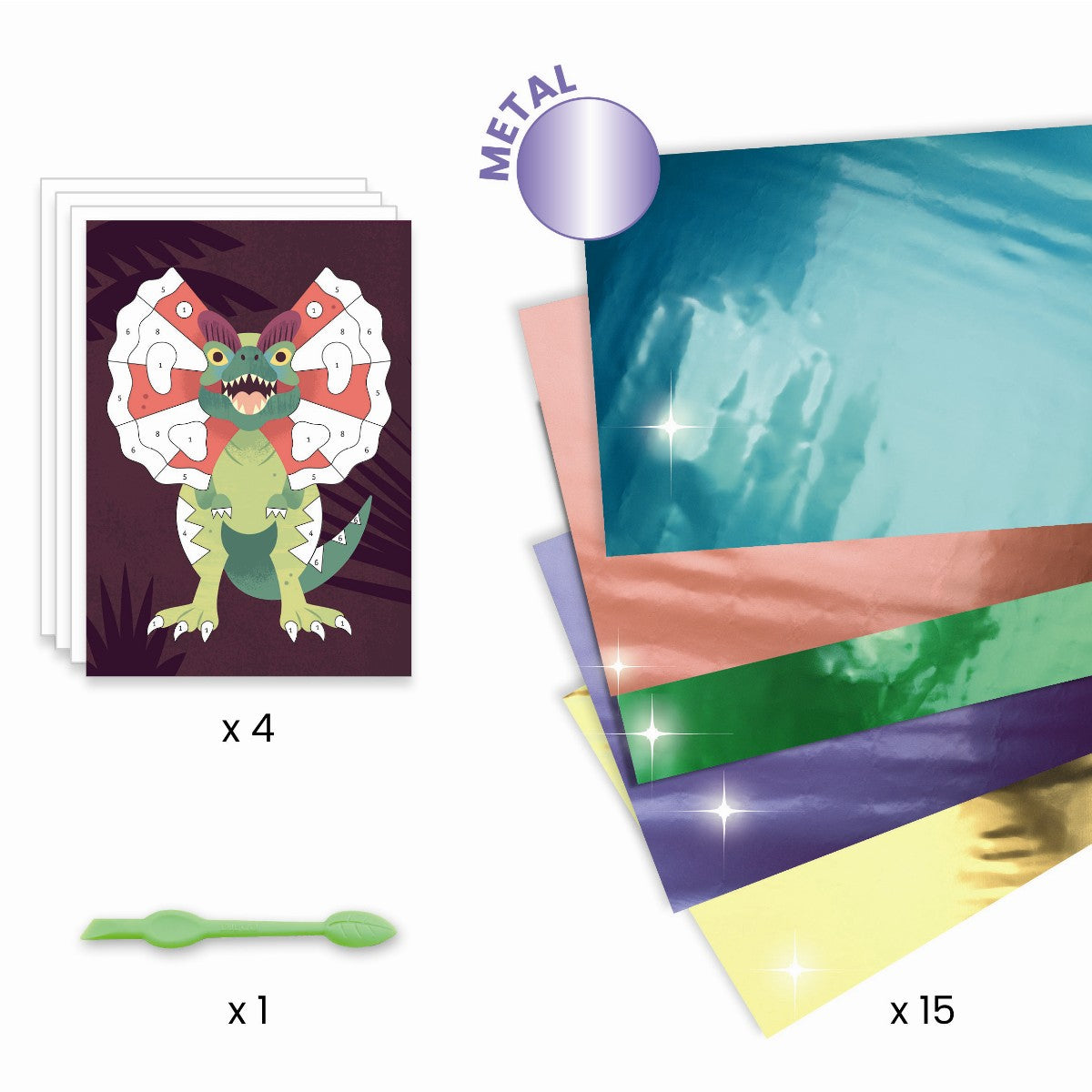 Djeco Kreativ æske med folie, Dinosaurus