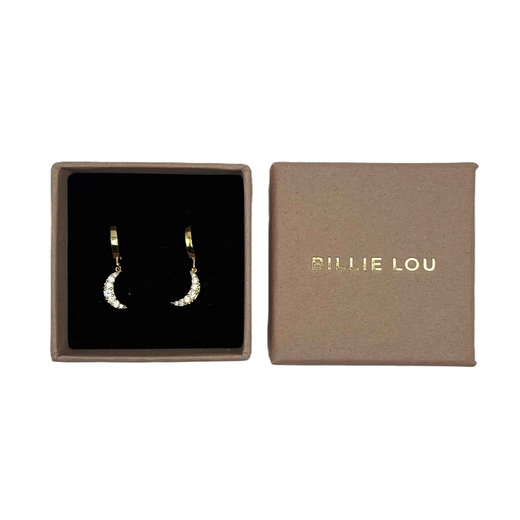Billie Lou Hoops med bling-bling måne