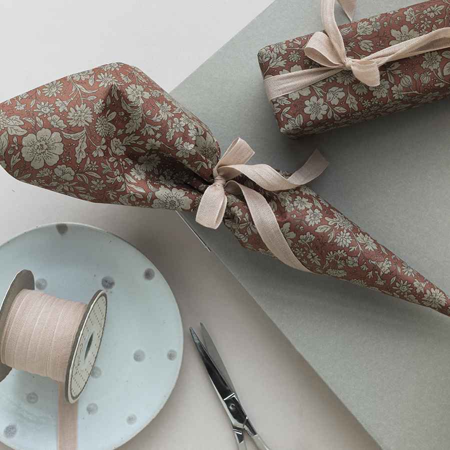 Maileg Gavepapir 10 meter, Blossom rød