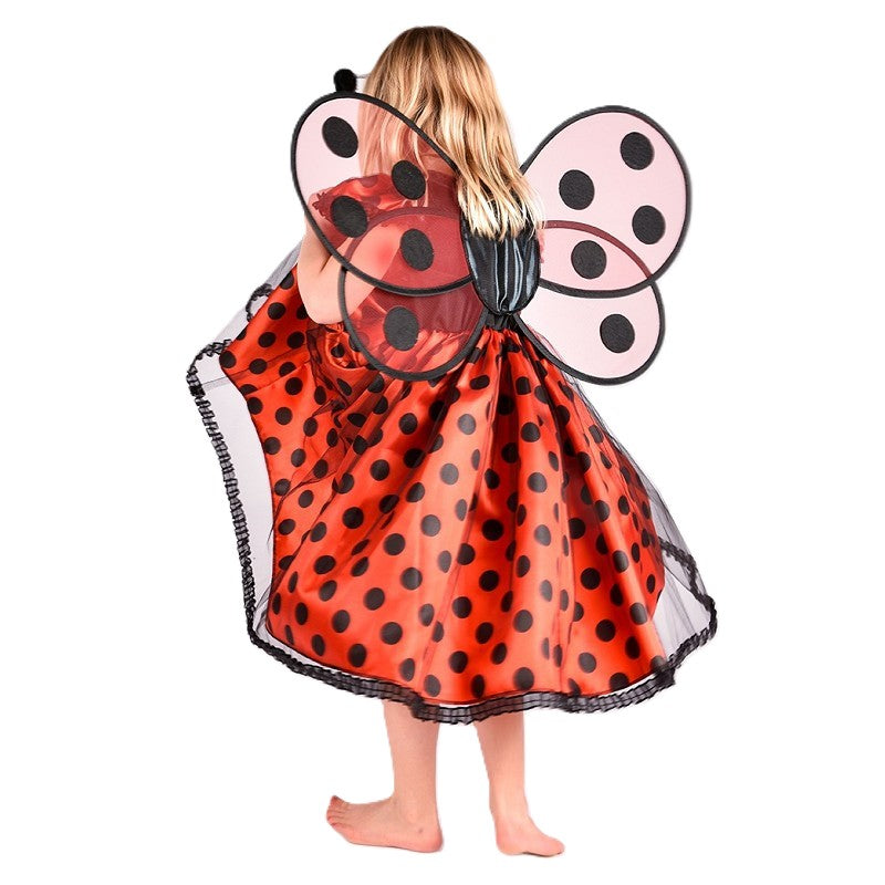 Den Goda Fen Mariehøne dragt str. 4-6 år