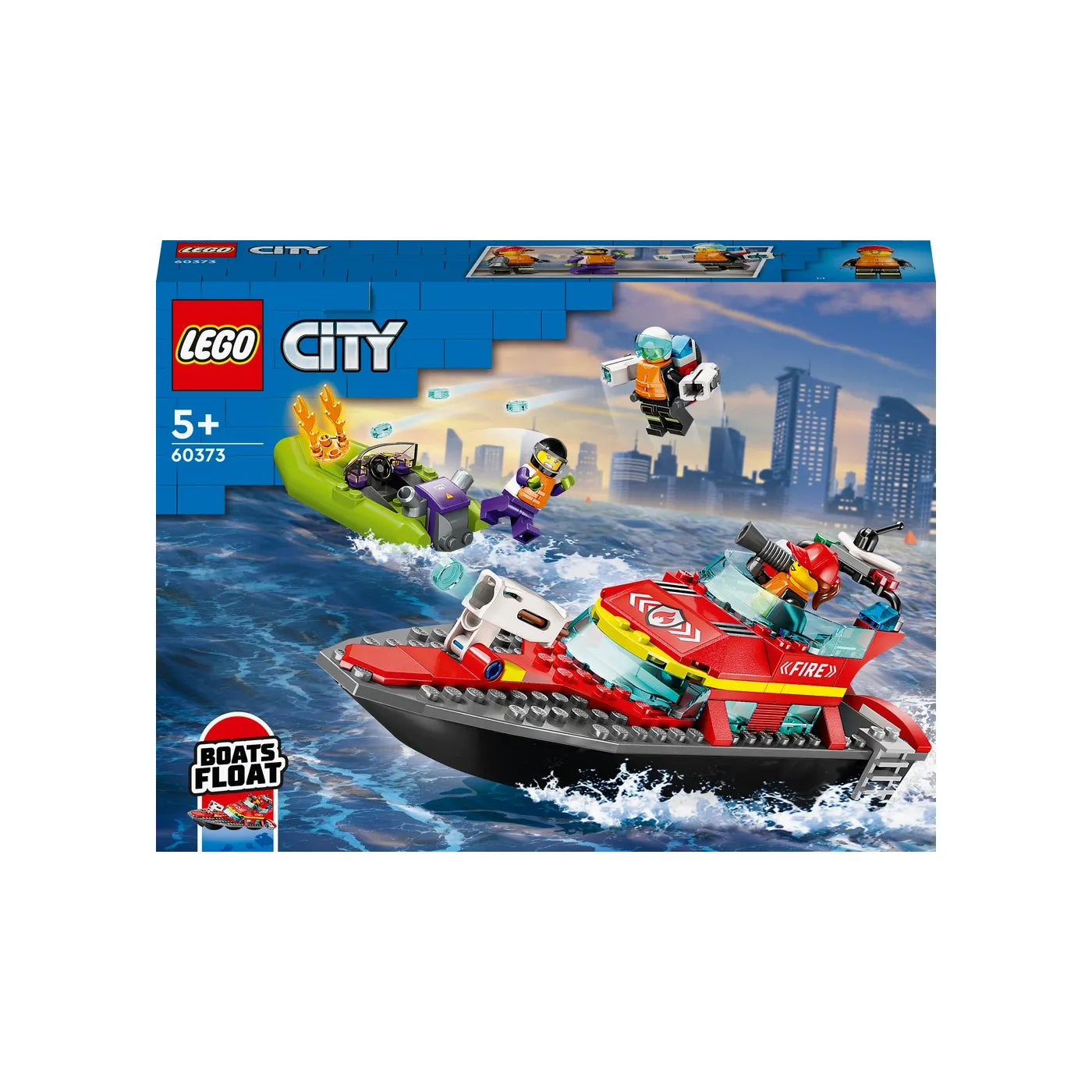 LEGO® City Fire Brandvæsnets redningsbåd 60373