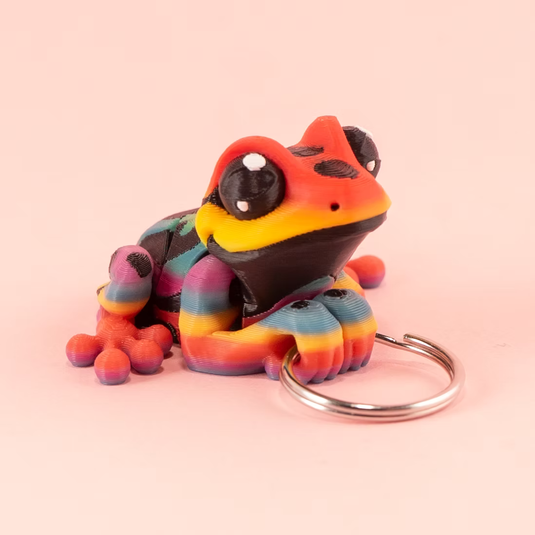 FidgetPals Farverig frø nøglering