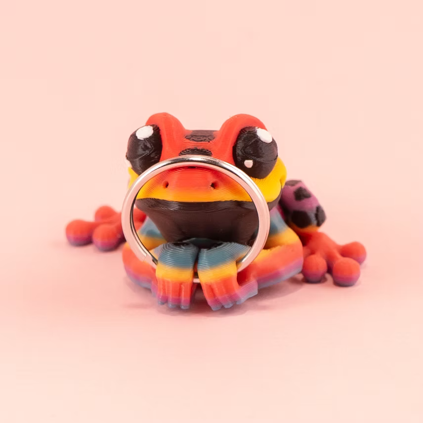FidgetPals Farverig frø nøglering