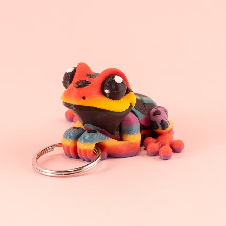 FidgetPals Farverig frø nøglering