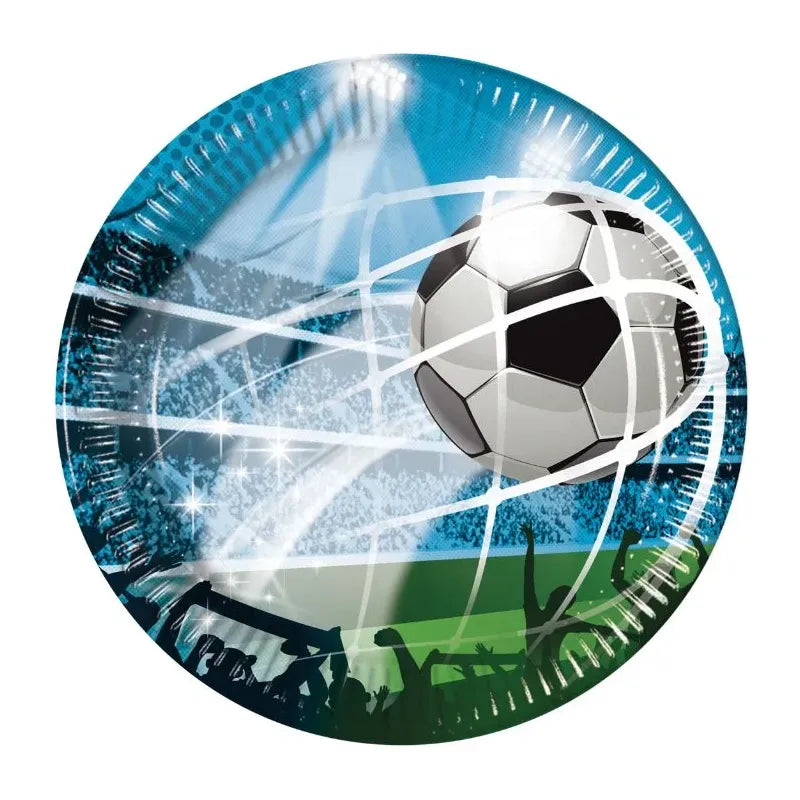 Paptallerkner 23 cm 8 stk. Fodbold
