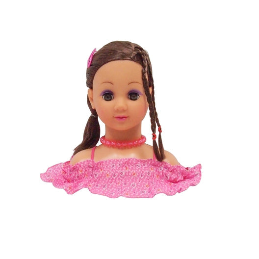 Sminkehoved med brunt hår