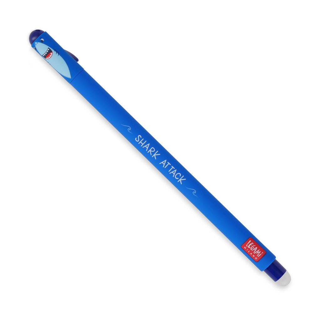 Legami Erasable Gelpen blå, Haj