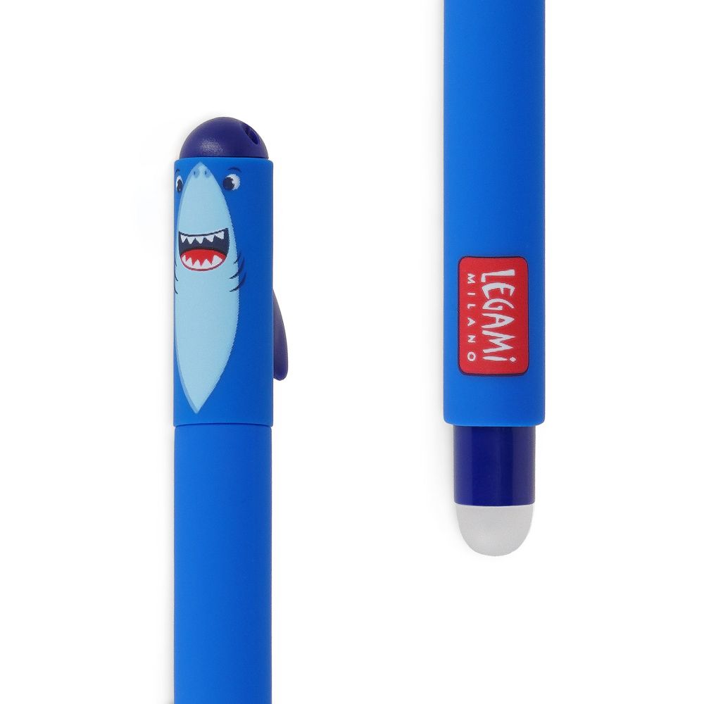 Legami Erasable Gelpen blå, Haj