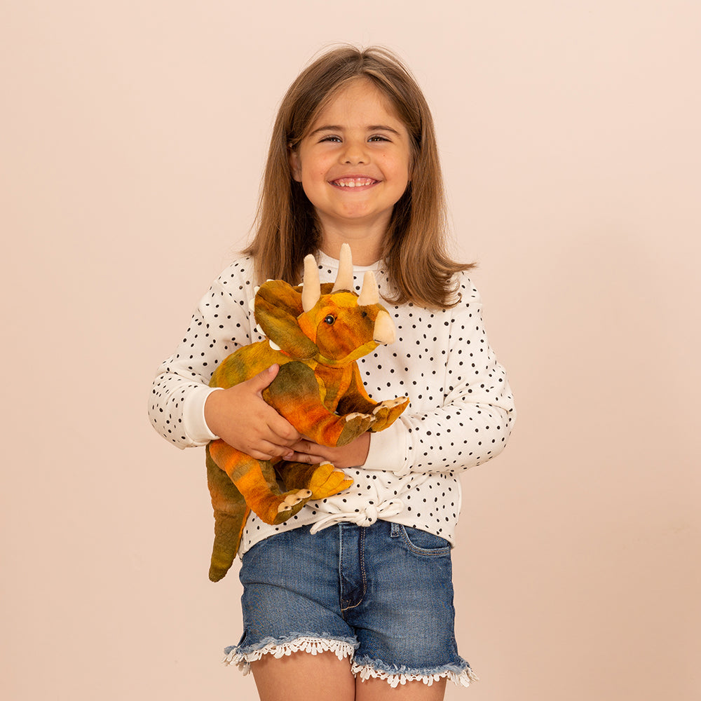 Teddy Hermann Dinosaurus bamse 42 cm, Triceratops