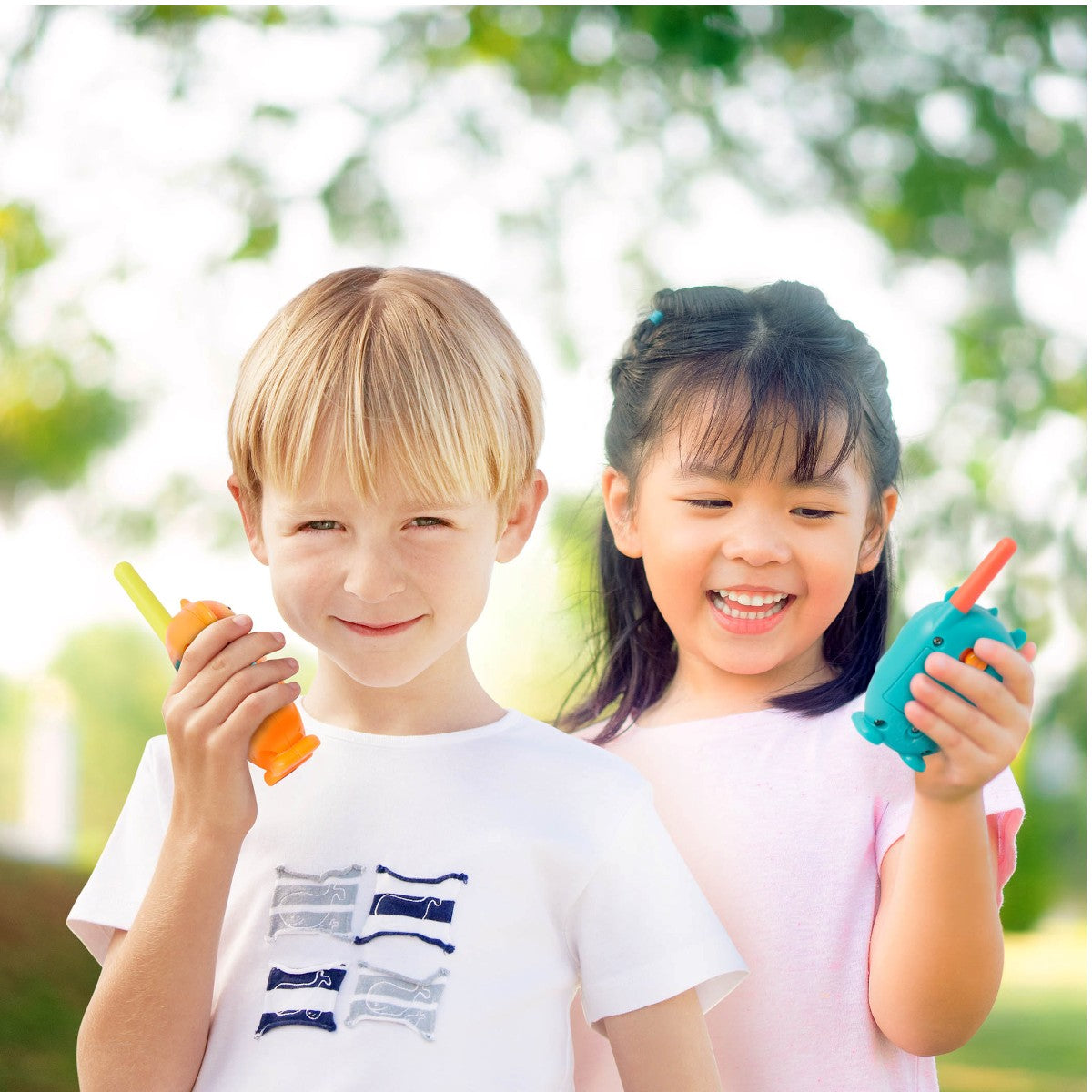 B. Toys Walkie-talkie sæt, Flodhest og abe