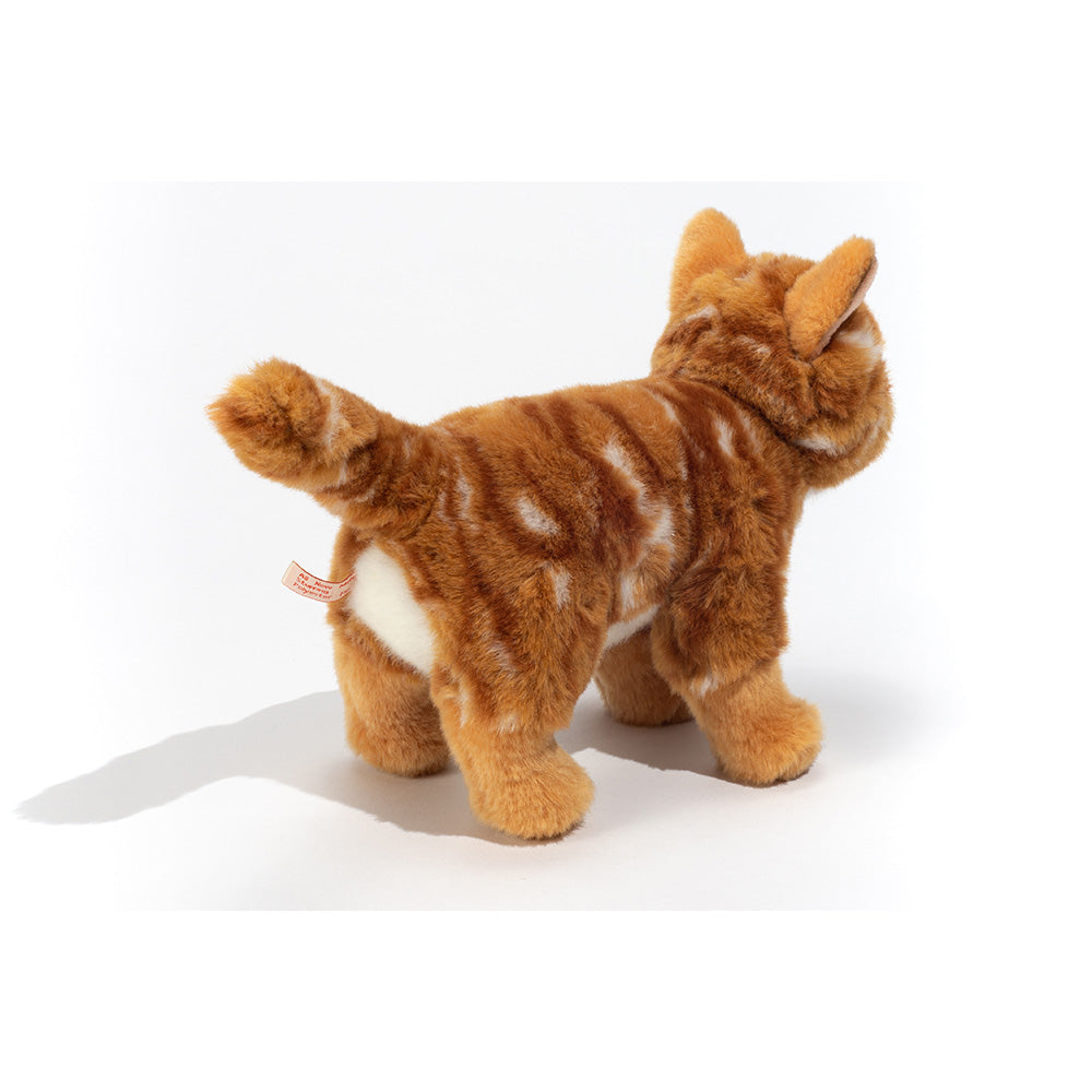 Teddy Hermann Stående kat rødstribet 20 cm