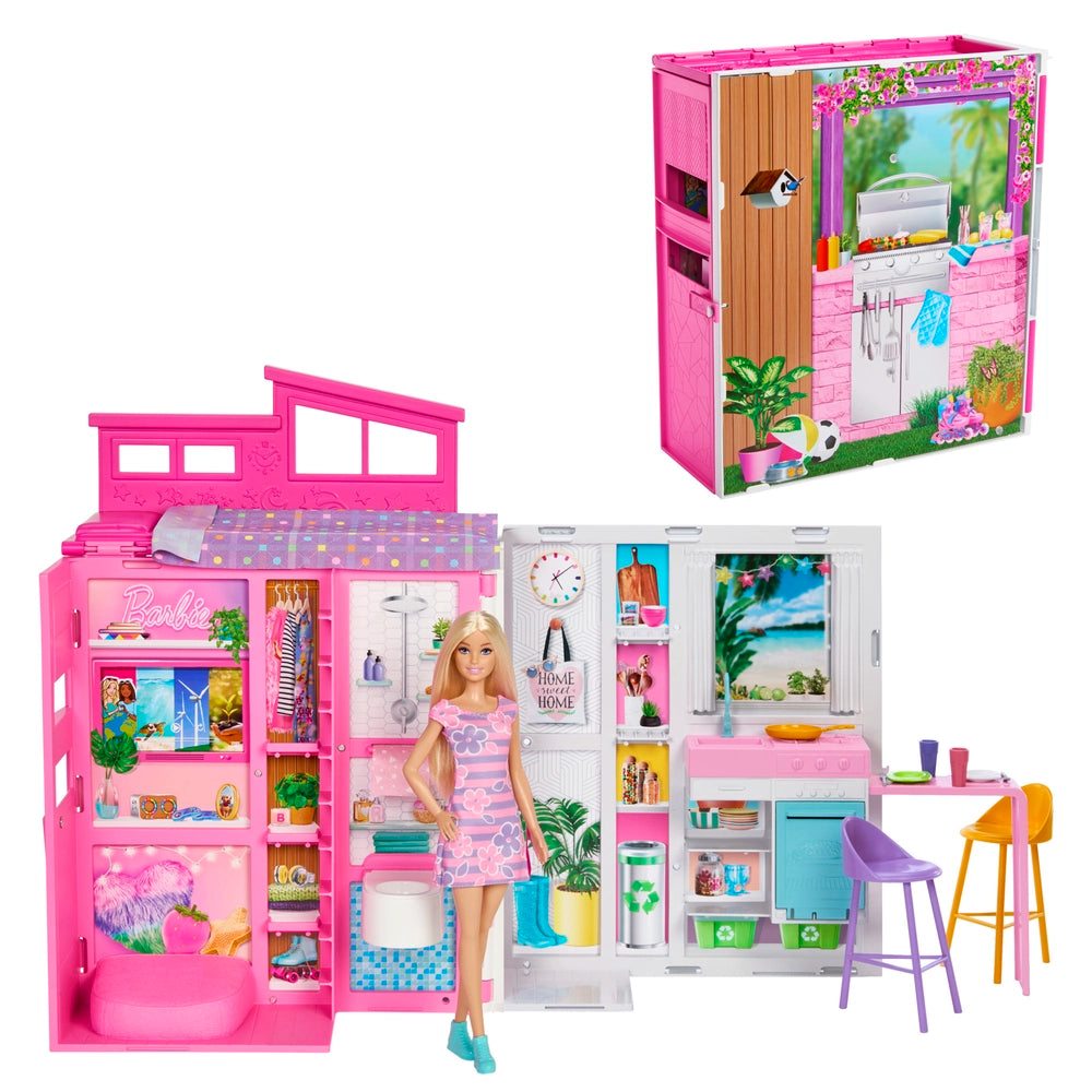 Barbie Feriehus med dukke og tilbehør