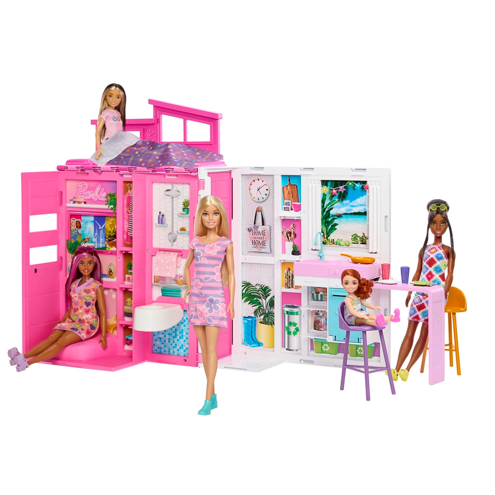 Barbie Feriehus med dukke og tilbehør