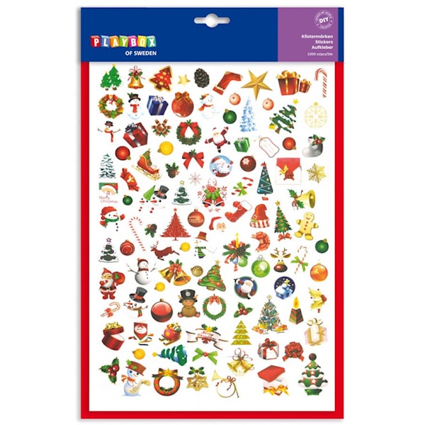 Julestickers 1000 stk