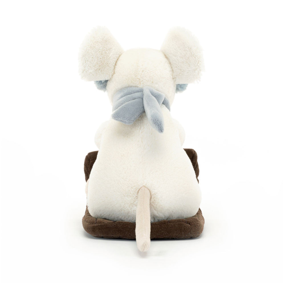 Jellycat Julebamse, Mus på kælk 18 cm
