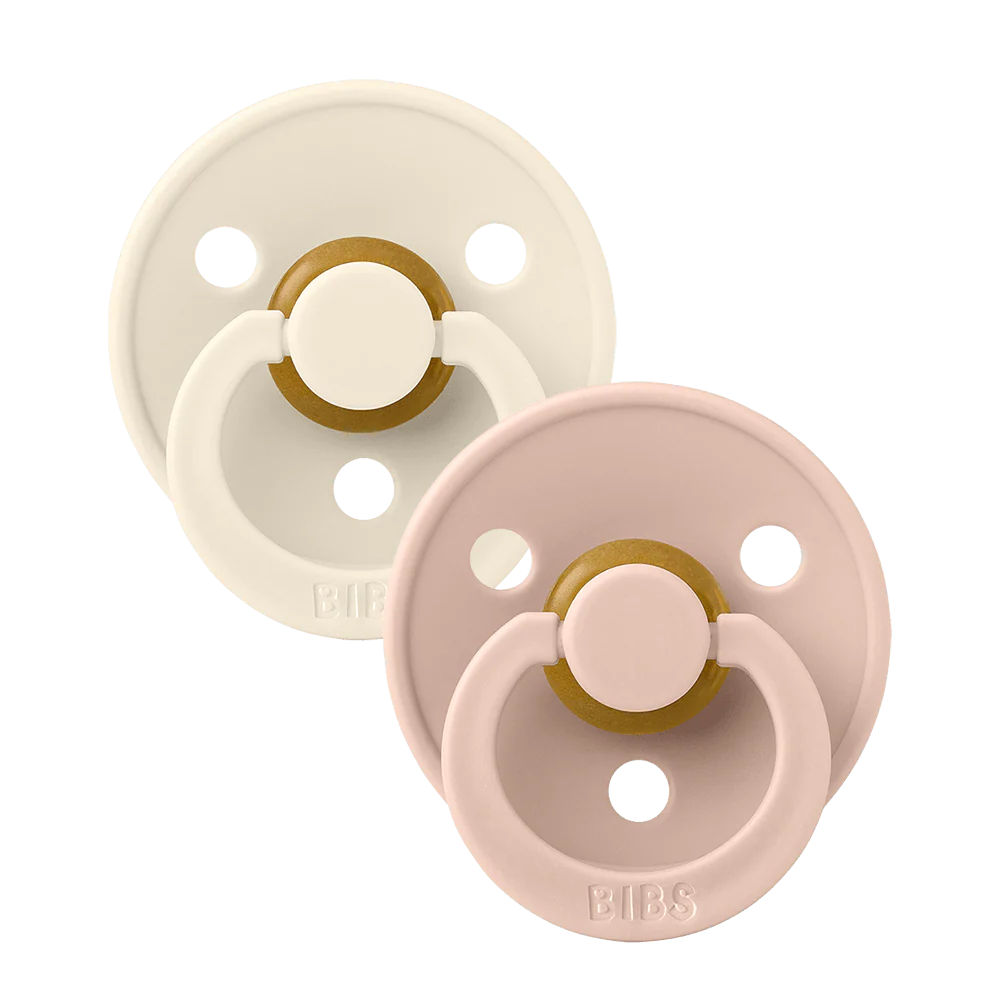 BIBS Colour 2-pak Latexsutter str. 2 (6+ mdr.), Ivory/Blush